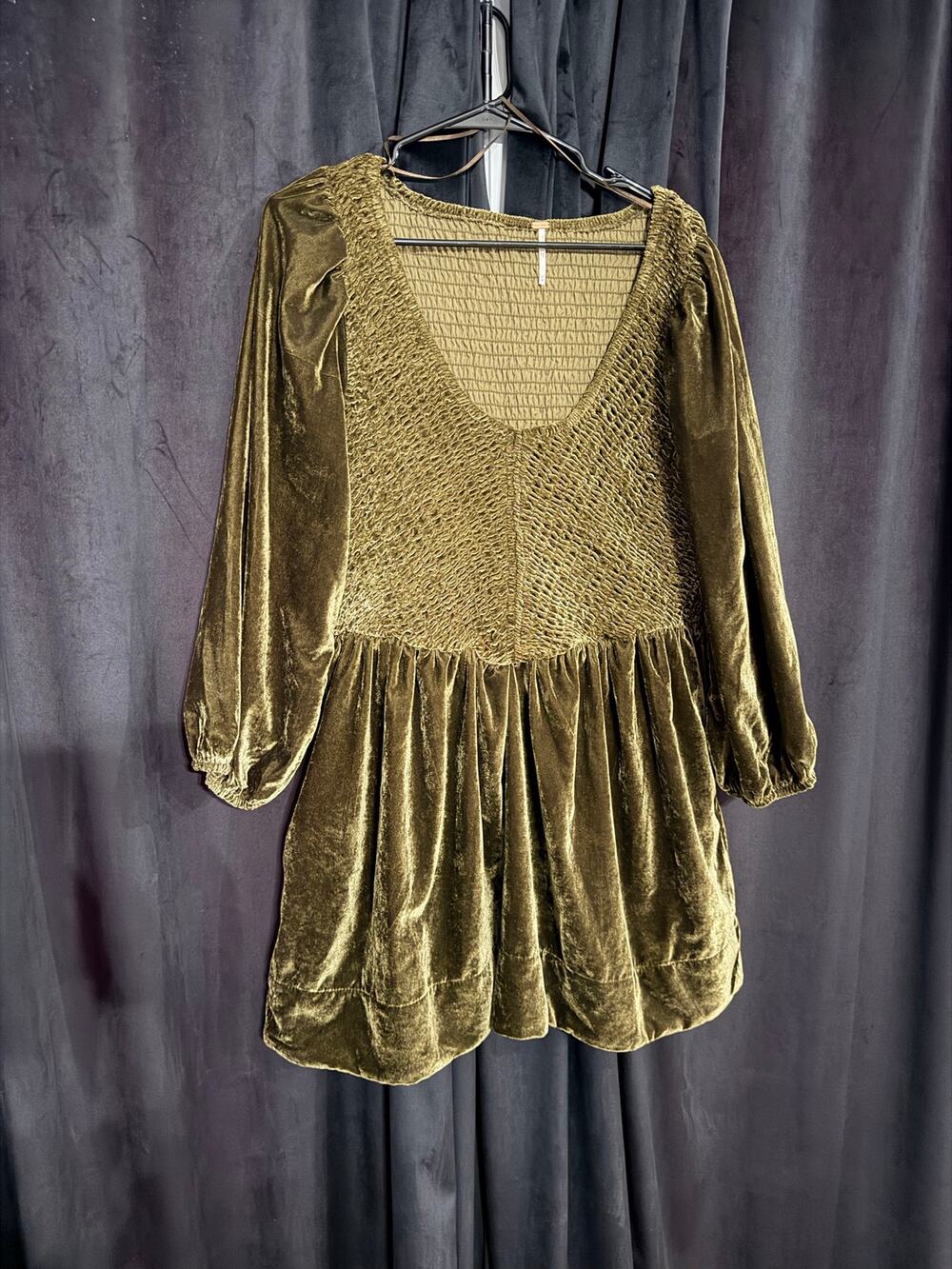 Free People farrier velvet mini dress